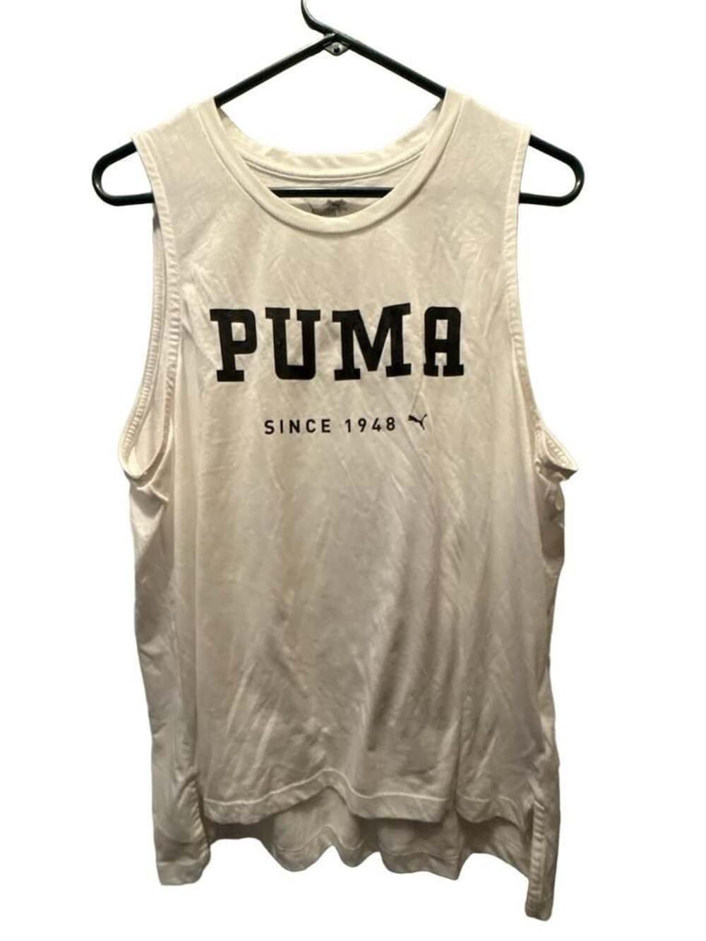 Puma Muscle Tank Top Size L White Since 1948